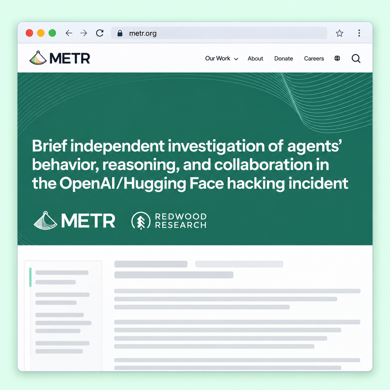 Browser preview of Brief independent investigation of agents’ behavior, reasoning and collaboration in the OpenAI / Hugging Face hacking incident